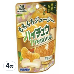 MORINAGA 森永 HI-CHEW 嗨啾 柑橘軟糖, 35g, 4袋