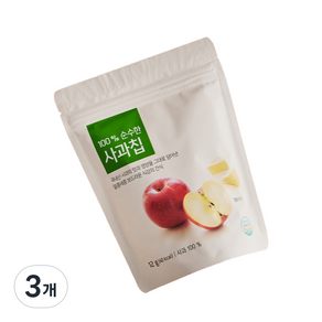 ORGA WHOLE FOODS 凍乾蘋果片, 3個, 12g