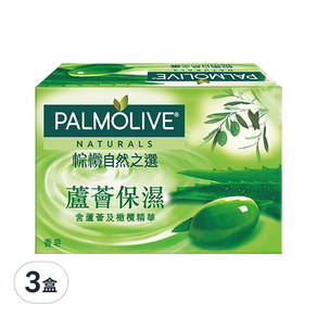 PALMOLIVE 棕欖 蘆薈保濕香皂, 115g, 3盒
