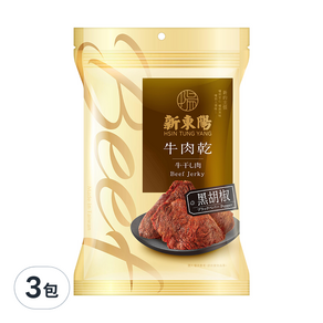 新東陽 牛肉乾 黑胡椒, 210g, 3包