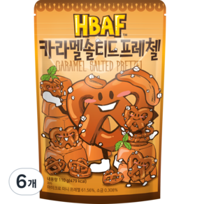 HBAF 焦糖鹽味蝴蝶餅, 110g, 6包