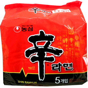 Nongshim 農心 韓國境內版 辛拉麵 120g, 5包