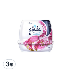 glade 滿庭香 除臭清香凝膠 完美花香, 180g, 3罐