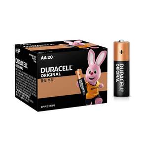 DURACELL 鹼性 AA 電池, 20入, 1組