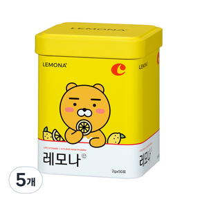 LEMONA 萊蒙娜 Kakao Friends維他命C粉隨身包 50條入, 100g, 5個