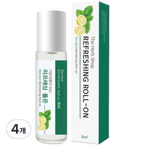 THE HERB SHOP 香氛精油滾珠瓶 Refreshing, 4個, 8ml