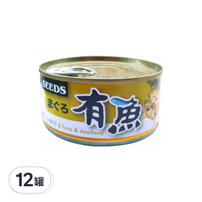 惜時 有魚貓餐罐 貓副食罐頭, 170g, 12罐, 鮪魚+小魚乾