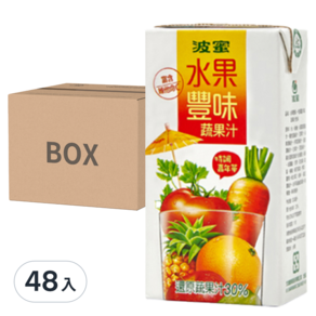 波蜜 水果豐味 蔬果汁, 300ml, 48入