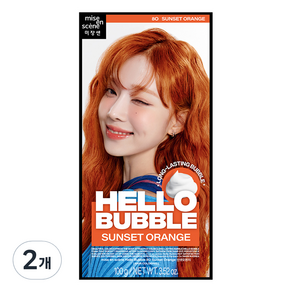 mise en scene 魅尚萱 New Hello Bubble染髮劑, 8O夕陽橙, 2個, 100g