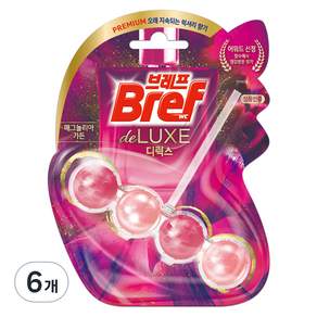 Bref 妙力 Deluxe懸掛式馬桶清潔球 玉蘭花園, 50g, 6個