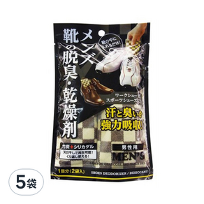 不動化學 男靴脫臭乾燥劑 2包入, 70g, 5袋