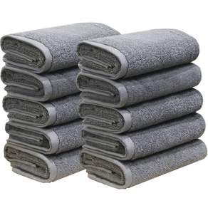 Songwol 松月 飯店御用30支棉紗素色毛巾 150g, 深灰色, 10條