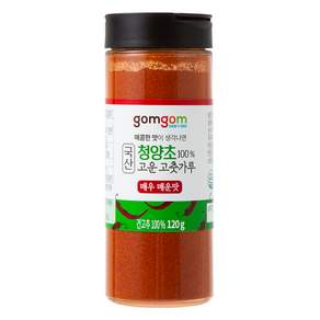 gomgom 韓國產細青陽辣椒粉 特辣, 120g, 1罐