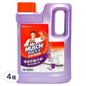 Mr Muscle 威猛先生 地板清潔劑 薰衣草香, 2L, 4瓶