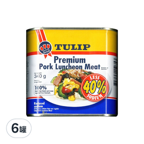 TULIP 淡鹽火腿餐肉, 340g, 6罐