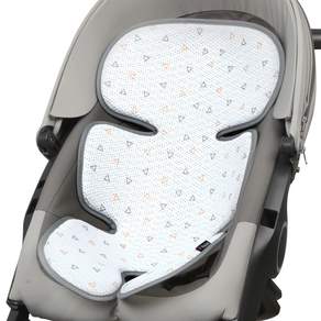 Manito Clean Basic Cool 三角圖形款嬰兒車座椅墊, 三角圖形款 黃色, 1個