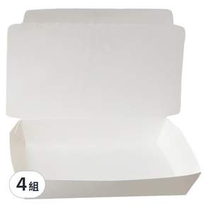 橘之屋 紙餐盒 一體小 16.3*10*3cm, 10入, 4組