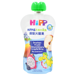 HiPP 喜寶 生機水果趣 蘋梨火龍果, 100g, 6包