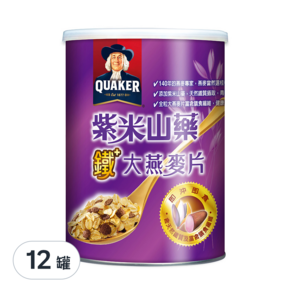 QUAKER 桂格 紫米山藥燕麥, 700g, 12罐