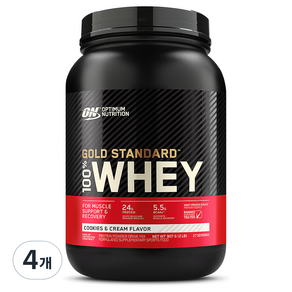 OPTIMUM NUTRITION 歐恩 金牌乳清蛋白粉 奶油餅乾風味 2.11kg, 907g, 4個