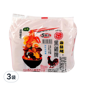 黑雞牌 雞絲麵 5包, 275g, 3袋