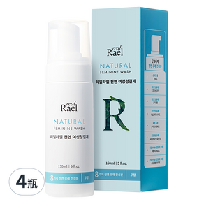 Rael 溫和女性私密處清潔慕斯, 150ml, 4瓶