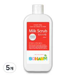 Shaum Milk Scrub 電爐感應清潔劑, 300ml, 5個