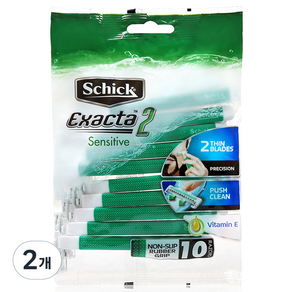 Schick 舒適牌 Exacta 2 敏感拋棄式刮鬍刀, 10入, 2個