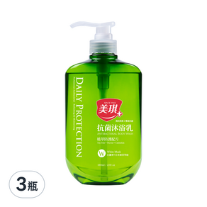 美琪 抗菌沐浴乳 白麝香, 680ml, 3瓶