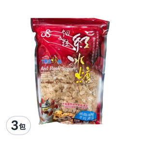 TWS 維生 細粒紅冰糖, 600g, 3包