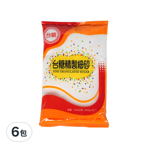 台糖 精製細砂糖, 500g, 6包