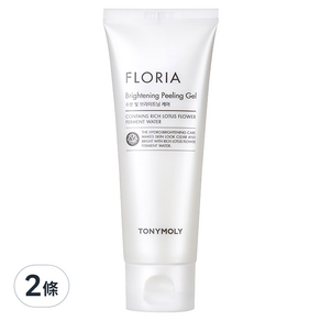 TONYMOLY Floria 溫和亮白去角質凝膠, 150ml, 2條