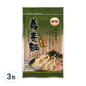 新宏 蕎麥麵 全素, 500g, 3包