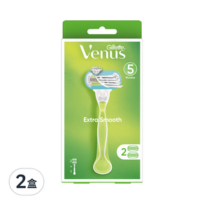 Gillette 吉列 Venus系列 絲滑女士除毛刀 + 除毛刀頭 2個, 2盒