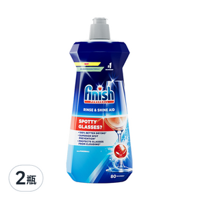 finish 洗碗機光潔劑, 400ml, 2瓶