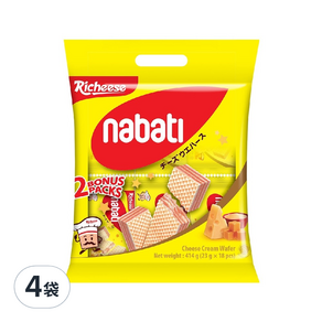 nabati 麗芝士 起司威化餅, 414g, 4袋