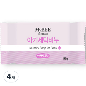 Mybi Baby 洗衣皂金合歡香味 180g, 4包