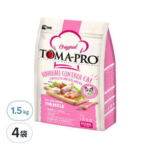 TOMA-PRO 優格 成幼貓 化毛高纖配方, 1.5kg, 4袋