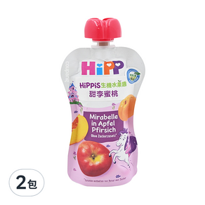 HiPP 喜寶 水果趣 1歲以上, 甜李蜜桃, 2包