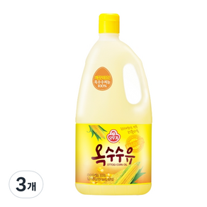 OTTOGI 不倒翁 玉米油, 1800ml, 3瓶