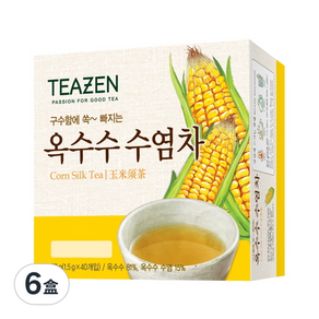 TEAZEN 玉米鬚茶, 1.5g, 40包, 6盒