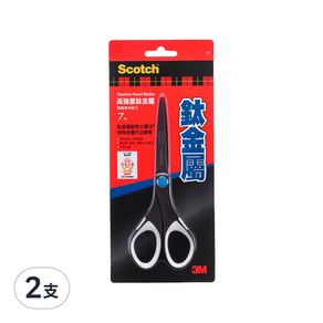 3M Scotch 鈦金屬事務剪刀 7吋, 2支