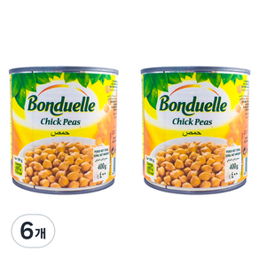 Bonduel 鷹嘴豆罐頭, 400g, 6個