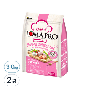 TOMA-PRO 優格 成幼貓用 化毛高纖配方飼料, 3kg, 2袋