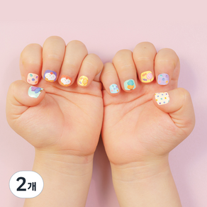 Bonbon Friends Nail Friends Bonbon 指甲油適合 3-7 歲兒童, 甜馬卡龍, 2個