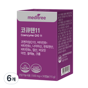 meditree 輔酶Q10複合膠囊, 30顆, 6個