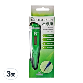 Polygreen 沛綠康 電子體溫計 KD-1471 顏色隨機, 3支