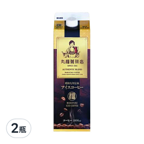 丸福珈琲店 咖啡 有糖, 1000ml, 2瓶