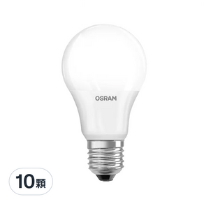 OSRAM 歐司朗 8.5W 超廣角LED E27燈泡 節能版, 黃光, 10顆