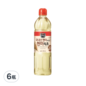 CJ BEKSUL 白雪 糙米醋, 900ml, 6瓶